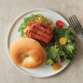 植物肉漢堡排餐-蔬菜咖哩醬